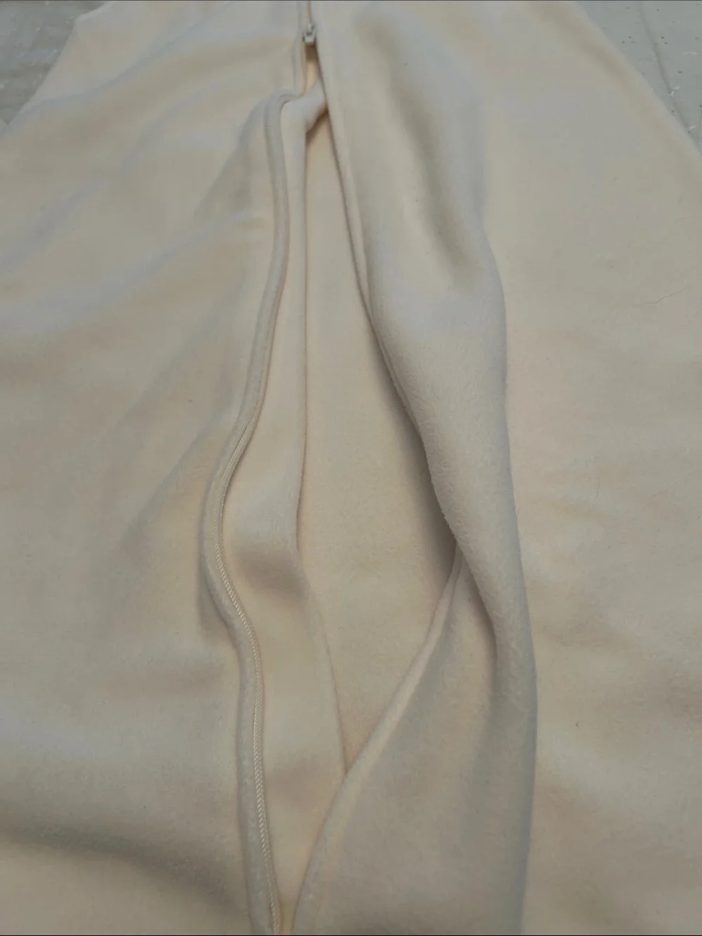 Halo Cream Fleece Sleeveless Sleep Sack with Front Zipper